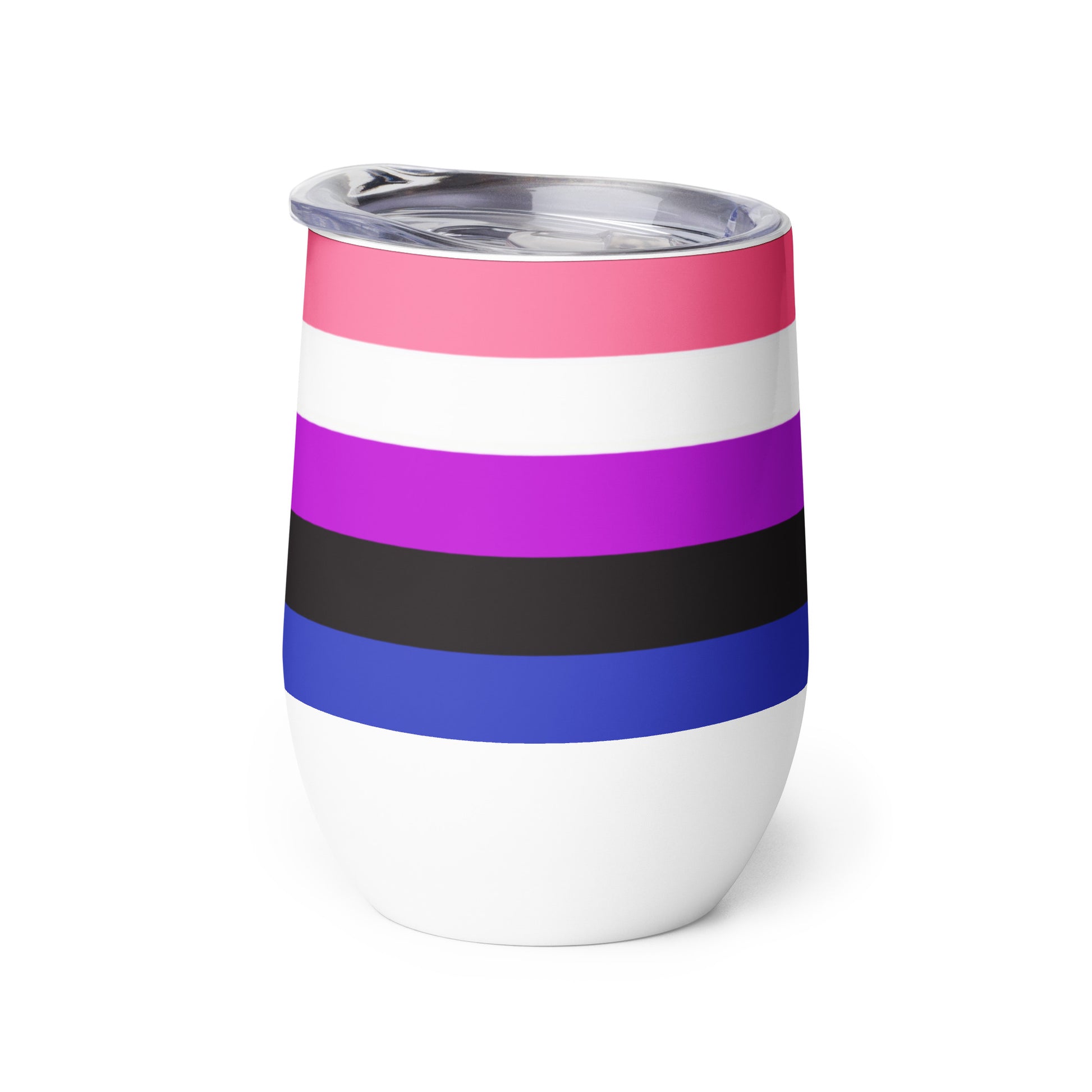 Genderfluid Pride Flag Stainless Steel Wine Tumbler 12oz wine-tumbler-white-left-6378464d4cb65