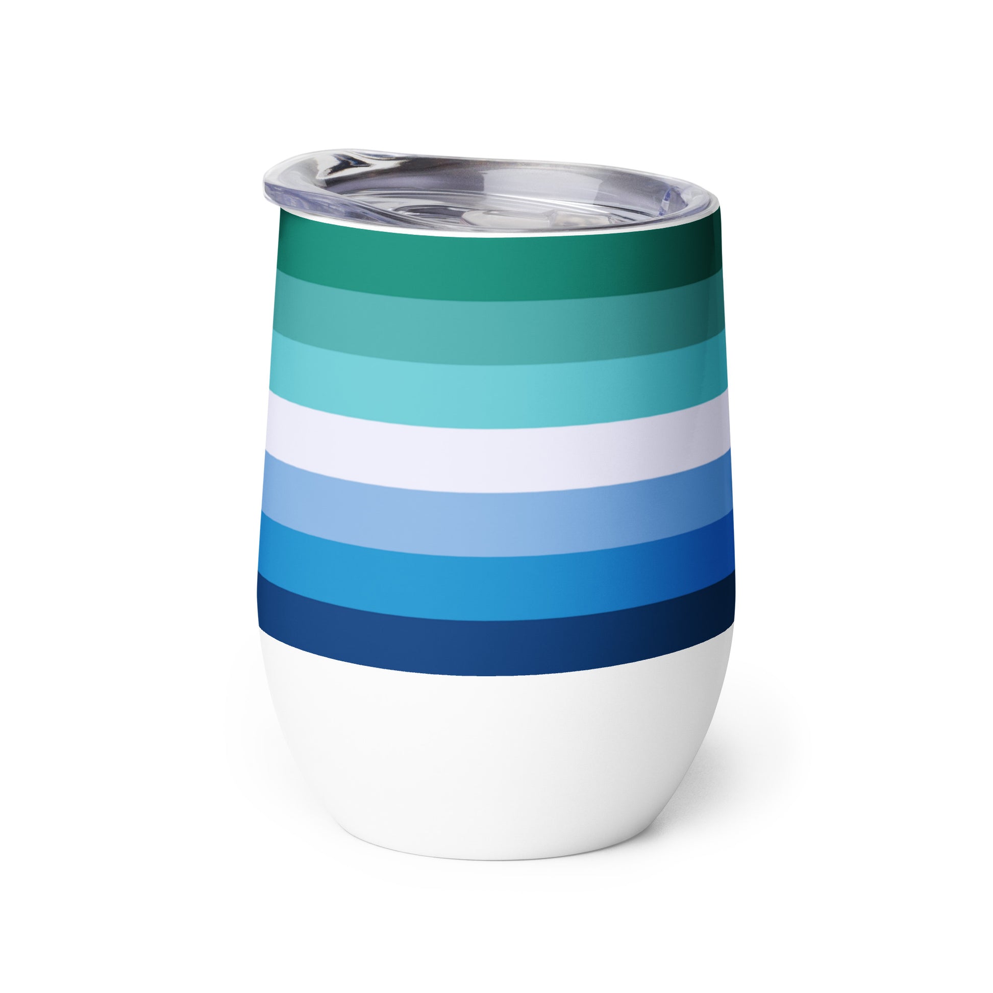 Gay MLM Vincian Pride Flag Stainless Steel Wine Tumbler 12oz Gay wine-tumbler-white-left-6378467700ec7