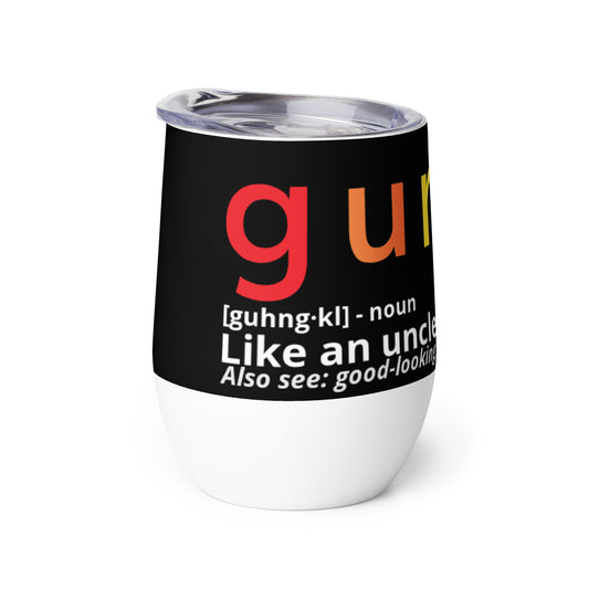 LGBTQ Guncle Stainless Steel Wine Tumbler 12oz wine-tumbler-white-left-638c296bda284 Wine