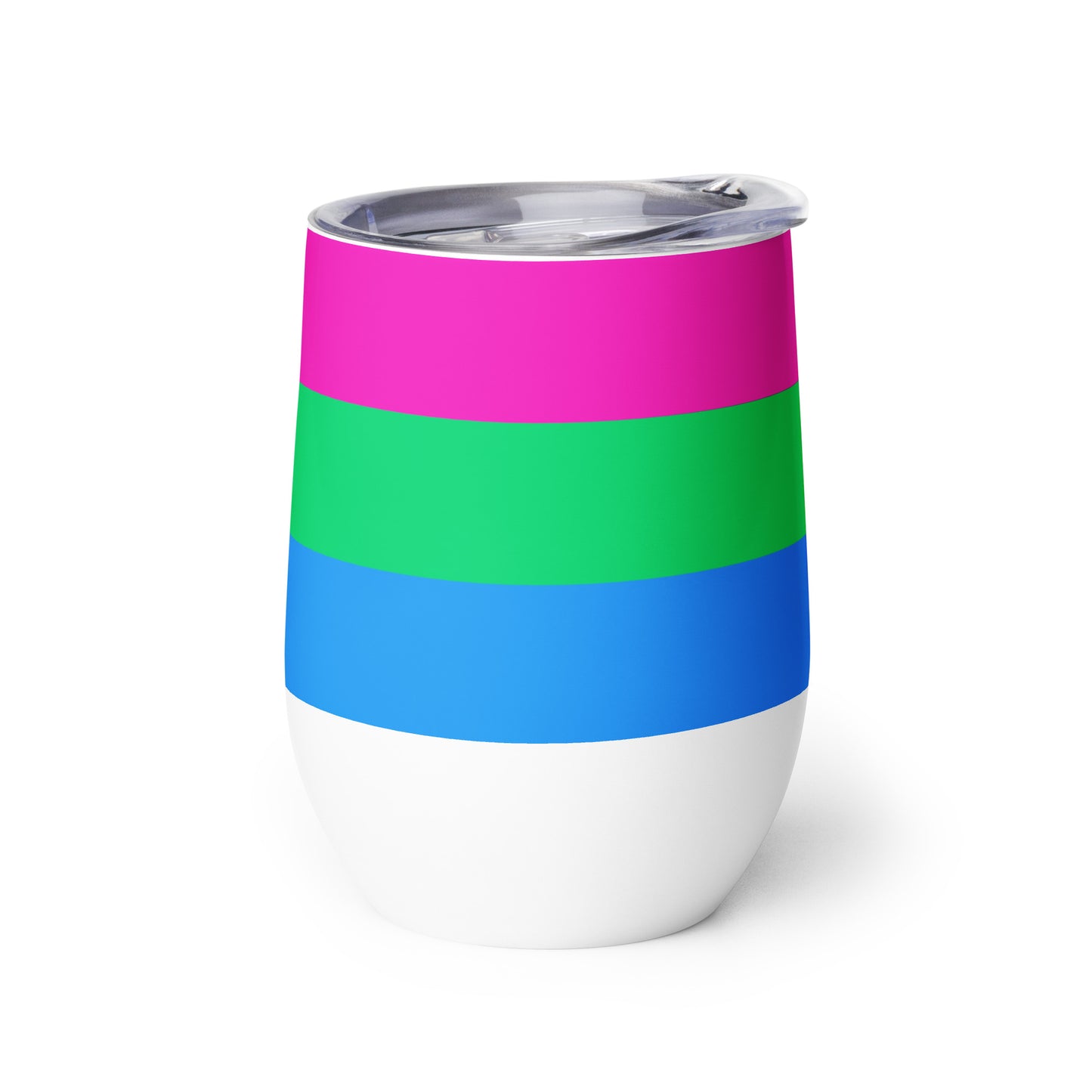 Polysexual Poly Pride Stainless Steel Wine Tumbler 12oz wine-tumbler-white-right-6378450c87368