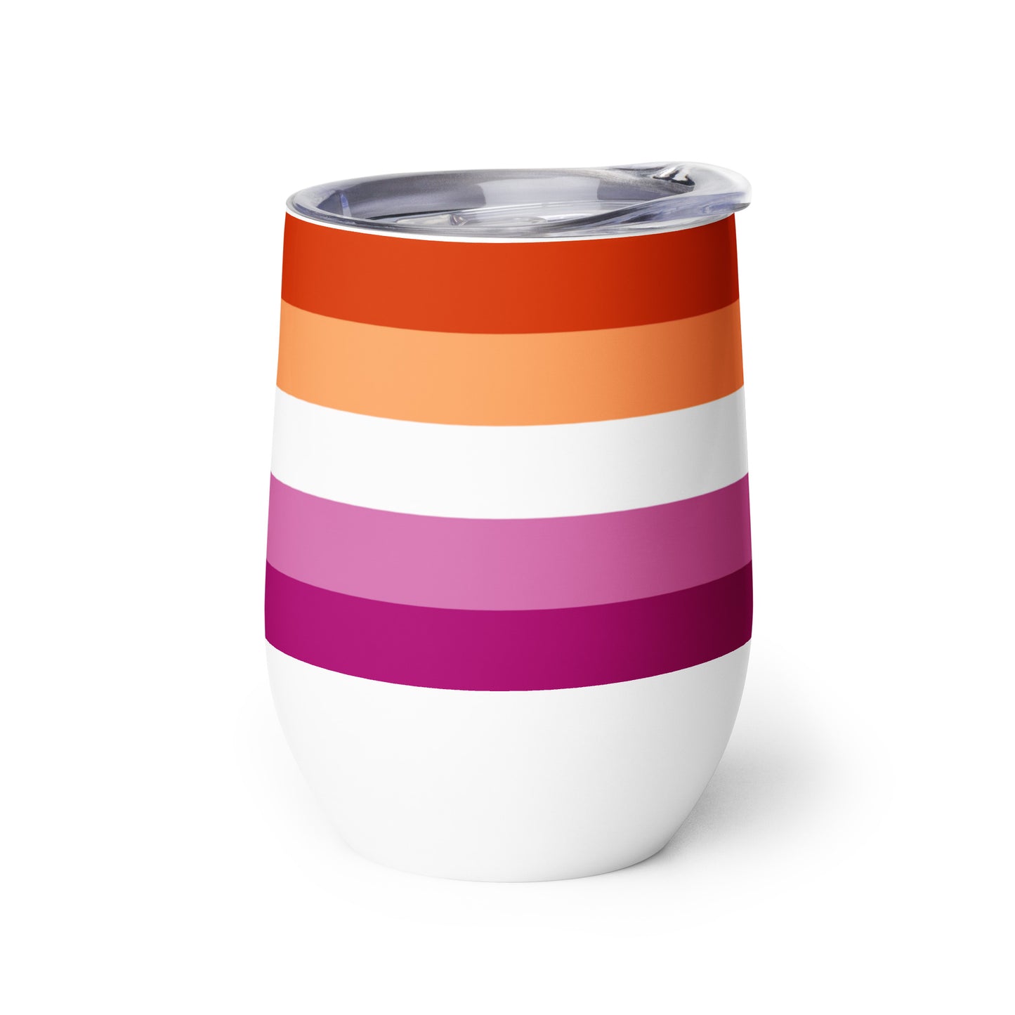 Lesbian Pride Flag Stainless Steel Wine Tumbler 12oz wine-tumbler-white-right-637845bbaa3ea