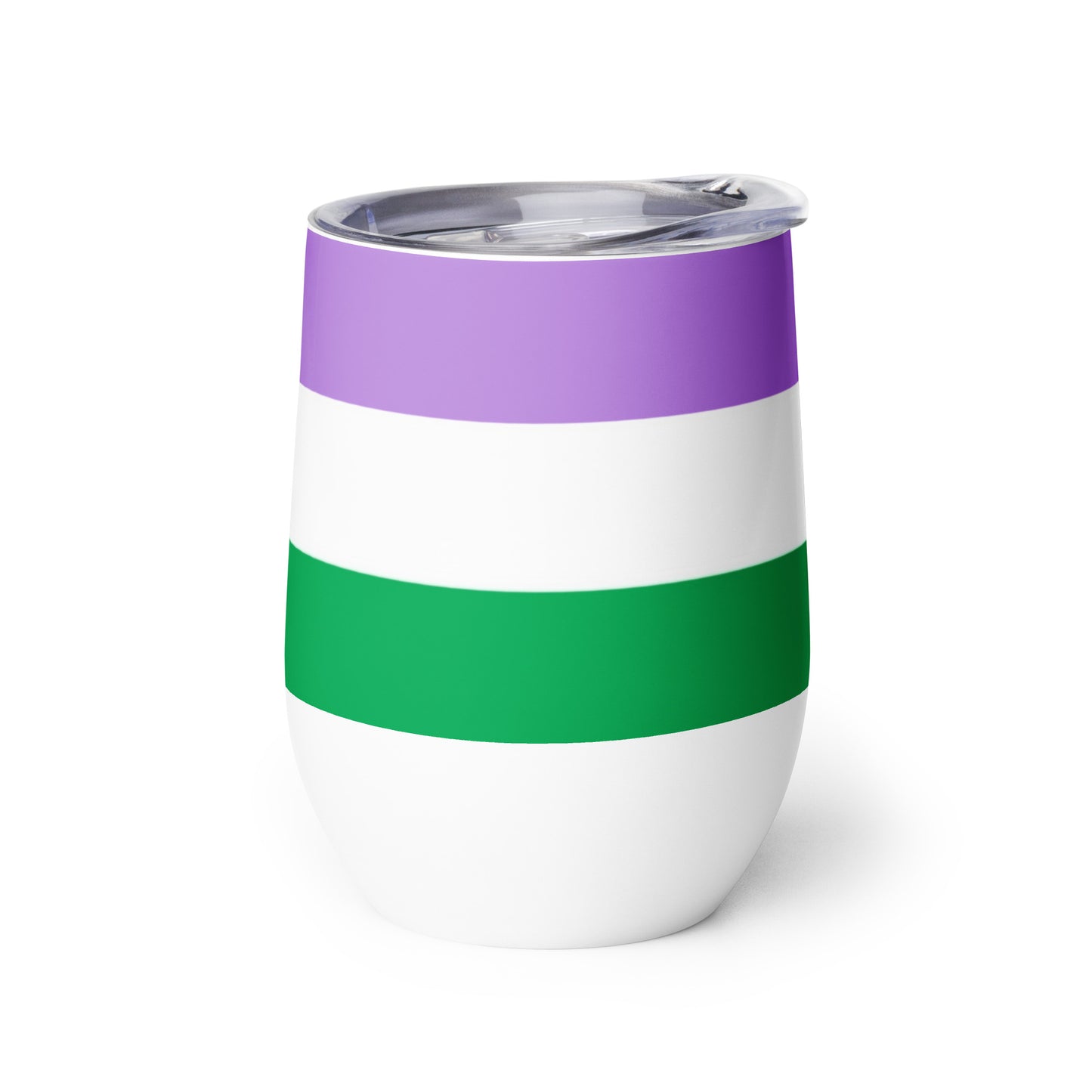 Genderqueer Pride Flag Wine Tumbler 12oz wine-tumbler-white-right-637846129e9d7