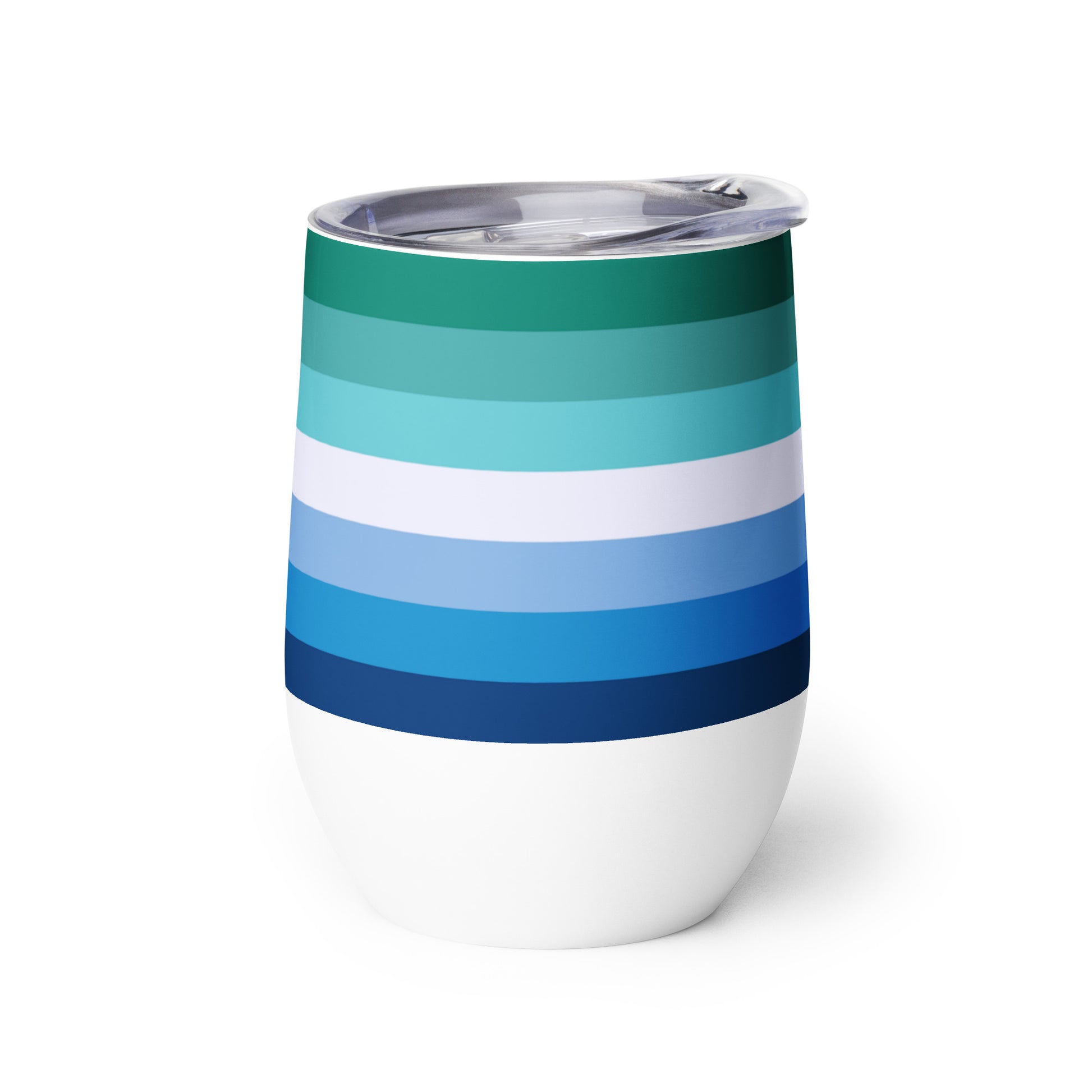 Gay MLM Vincian Pride Flag Stainless Steel Wine Tumbler 12oz wine-tumbler-white-right-6378467700e50