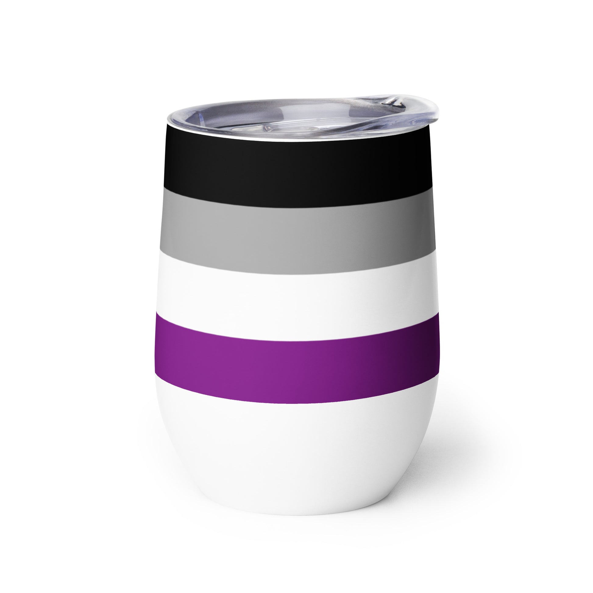 Asexual Ace Pride Flag Stainless Steel Wine Tumbler 12oz wine-tumbler-white-right-6378473594996