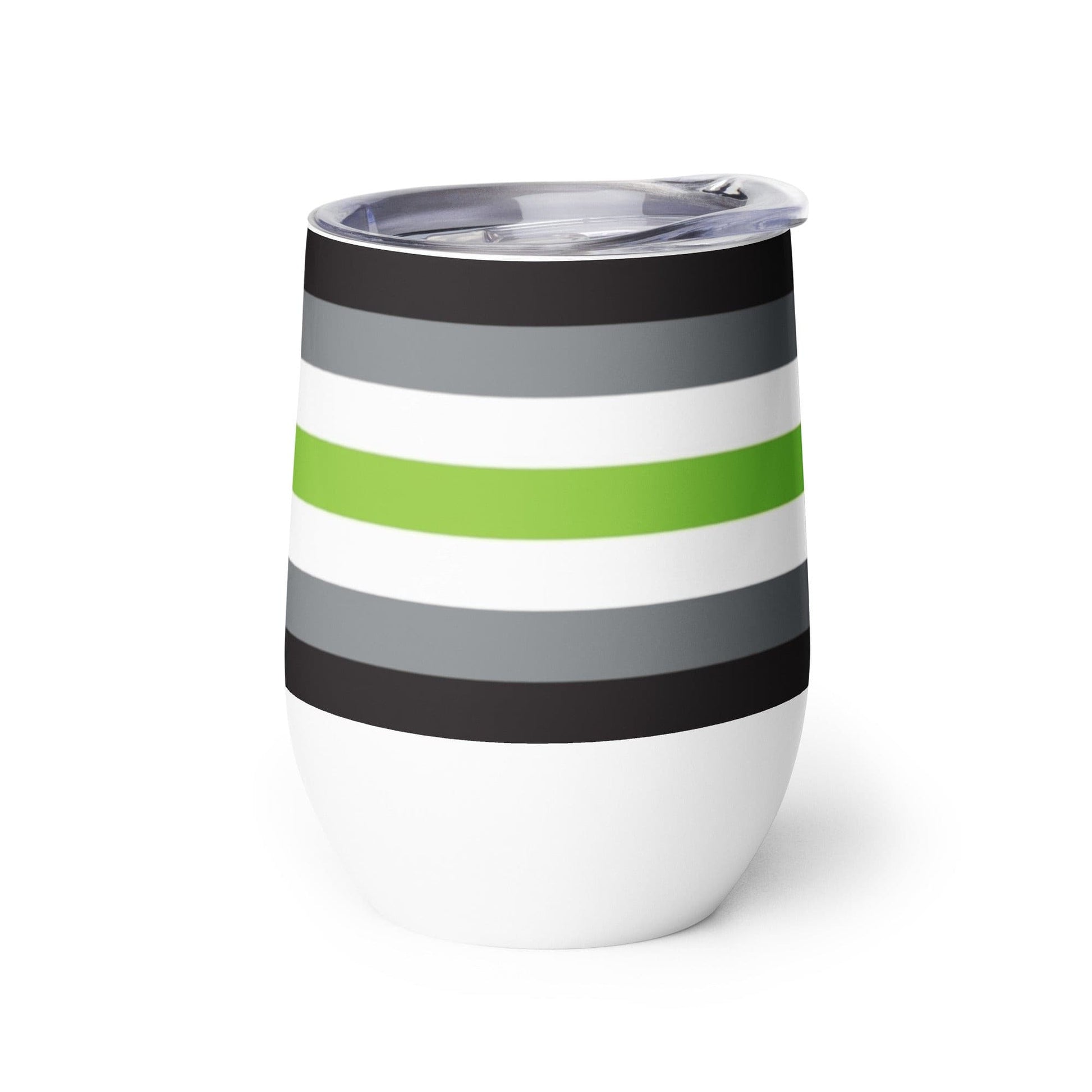 Agender Pride Flag Stainless Steel Wine Tumbler 12oz wine-tumbler-white-right-637847708b0b2