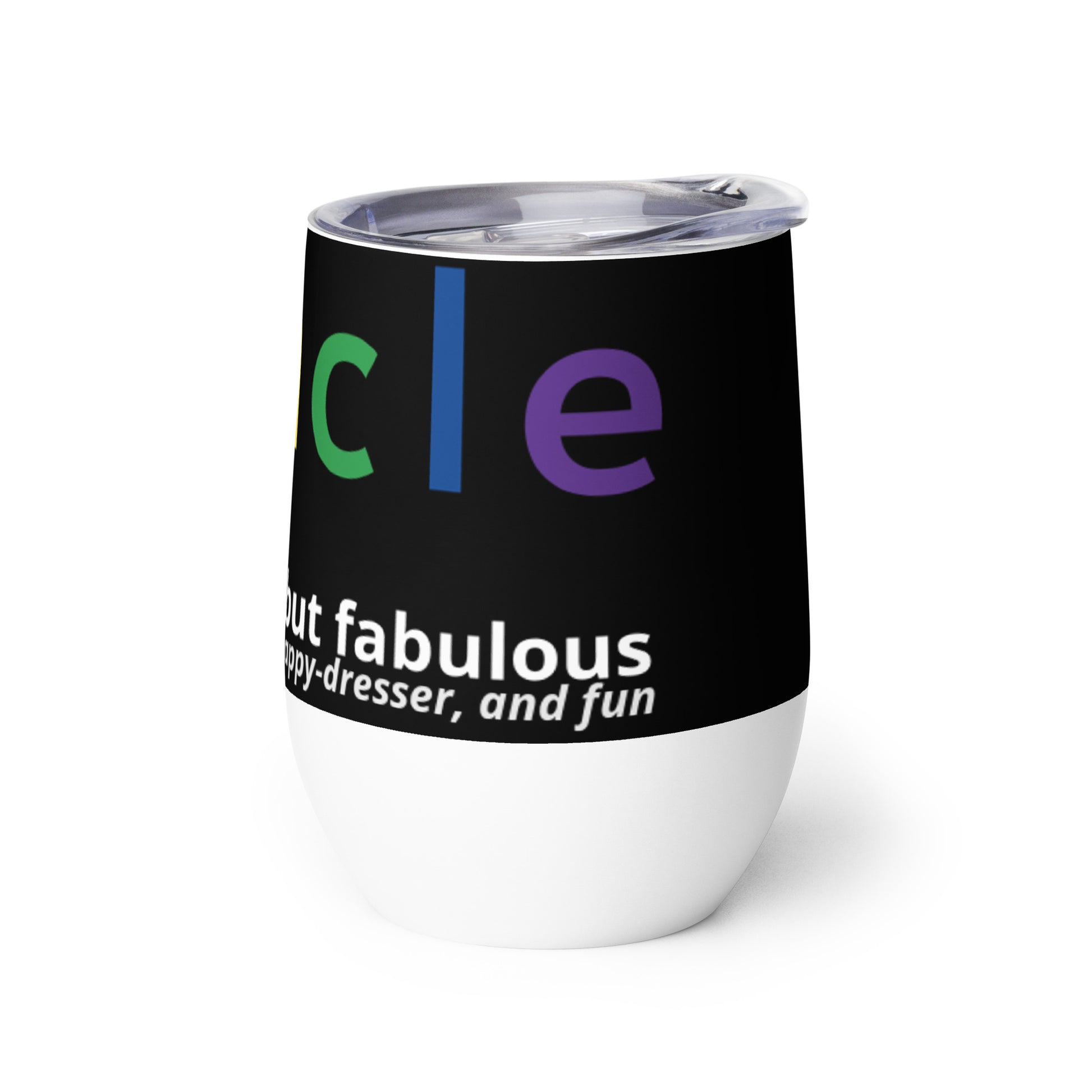 LGBTQ Guncle Stainless Steel Wine Tumbler 12oz wine-tumbler-white-right-638c296bda203