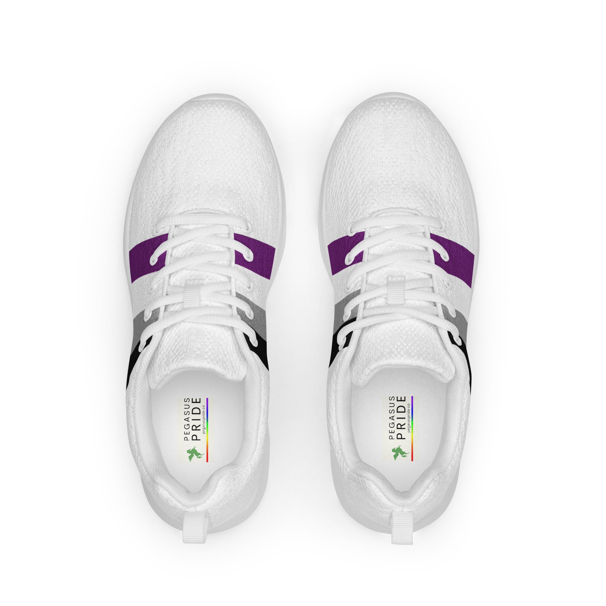 Asexual Ace Pride Flag Women’s Athletic Shoes Asexual White womens-athletic-shoes-white-front-641dec40b29c7