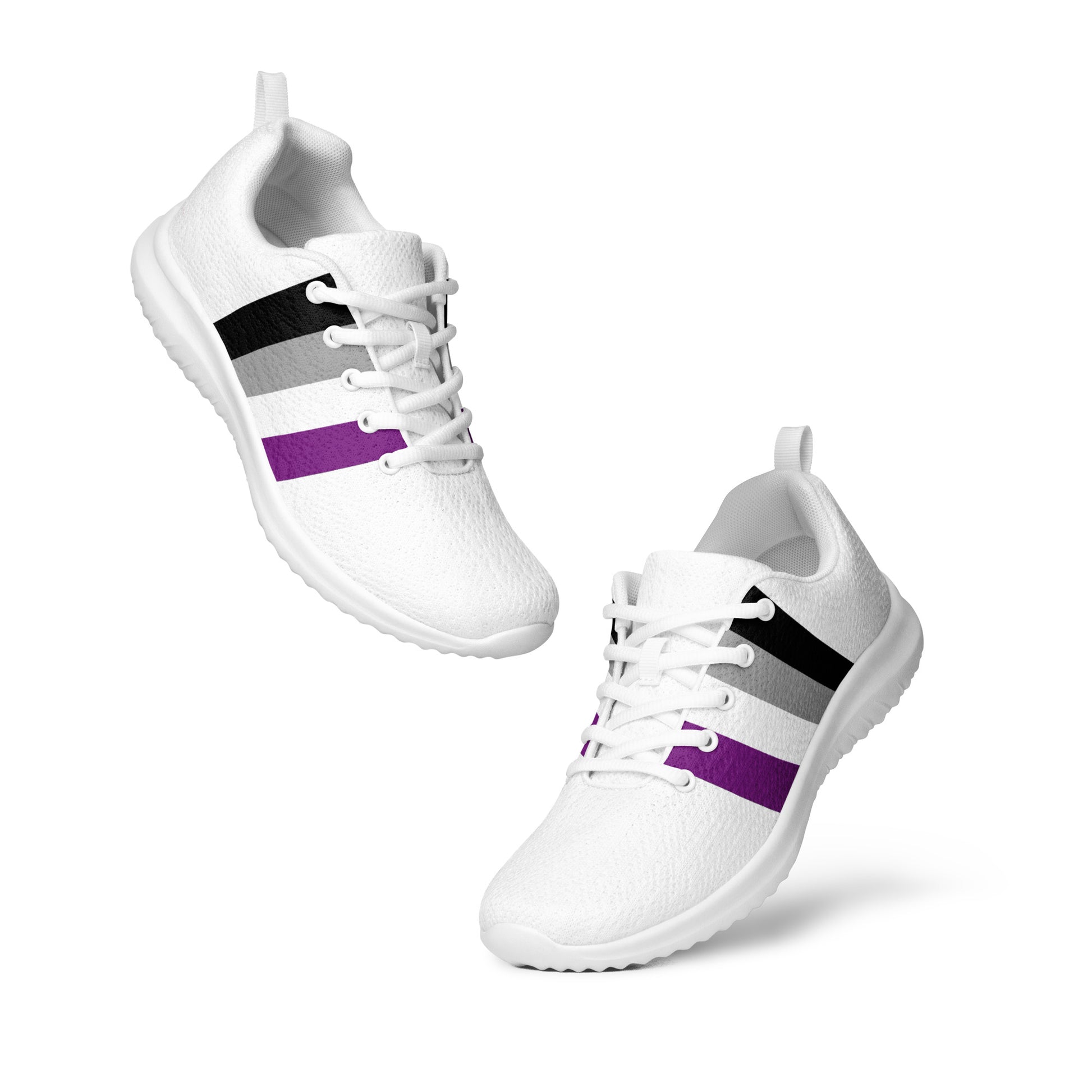 Asexual Ace Pride Flag Women’s Athletic Shoes womens-athletic-shoes-white-front-641dec40b3d09