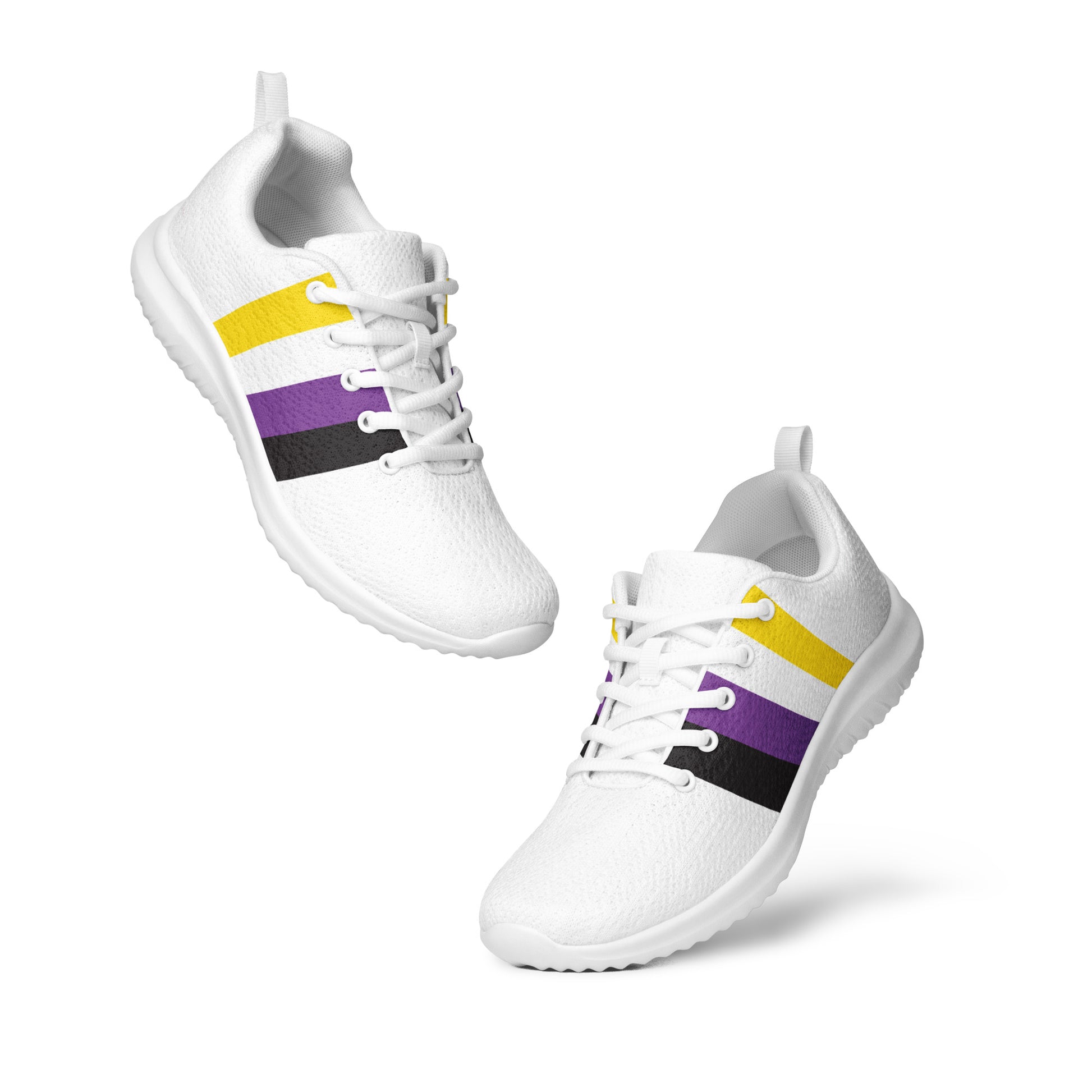 Nonbinary Enby Pride Flag Women’s Athletic Shoes womens-athletic-shoes-white-front-641decbbe2584