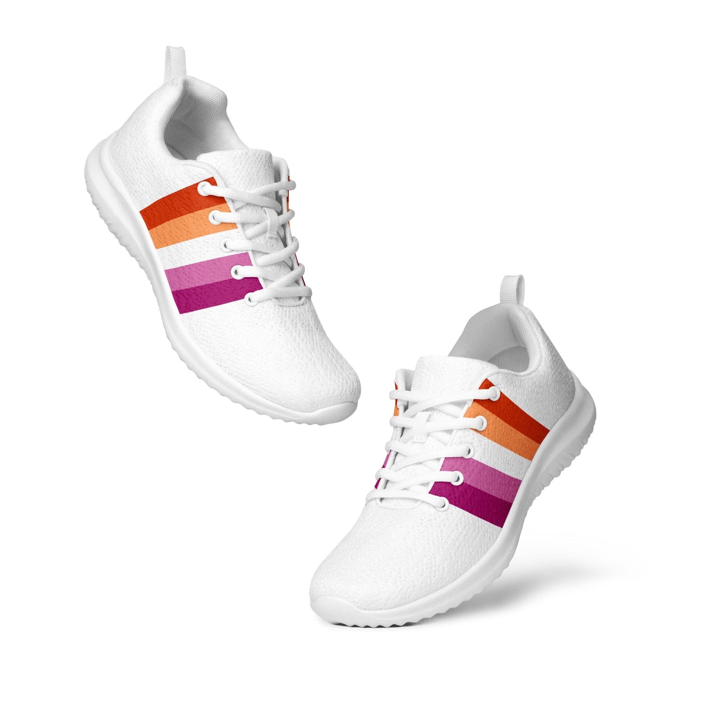 Lesbian Pride Flag Women’s Athletic Shoes womens-athletic-shoes-white-front-641ded5b7dee7