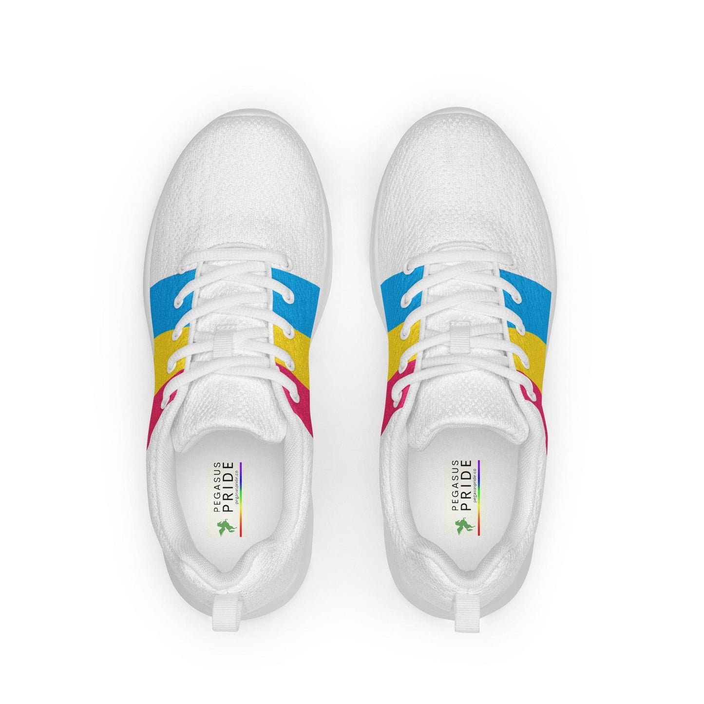 Pansexual Pan Pride Flag Women’s Athletic Shoes White Pansexual womens-athletic-shoes-white-front-641ded85dbbf0