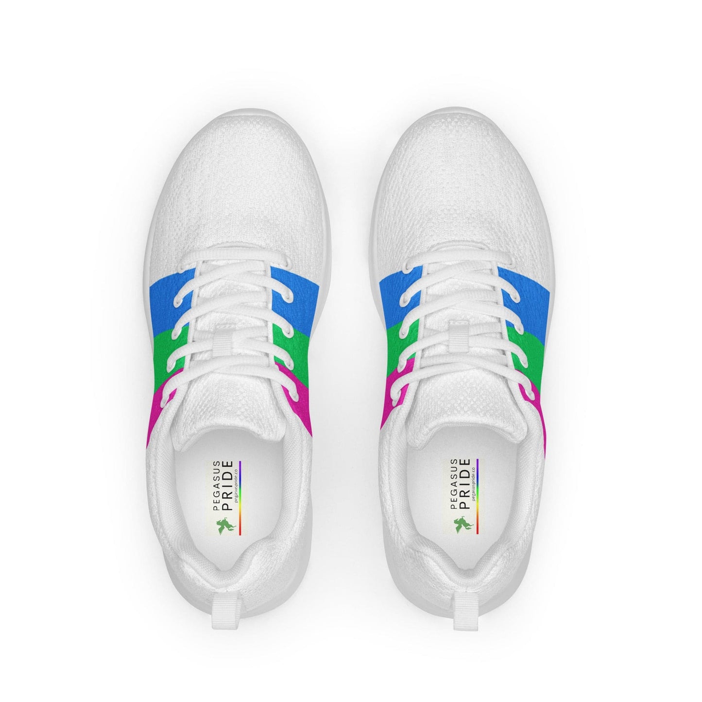 Polysexual Poly Pride Flag Women’s Athletic Shoes White Polysexual womens-athletic-shoes-white-front-641dedb431a48