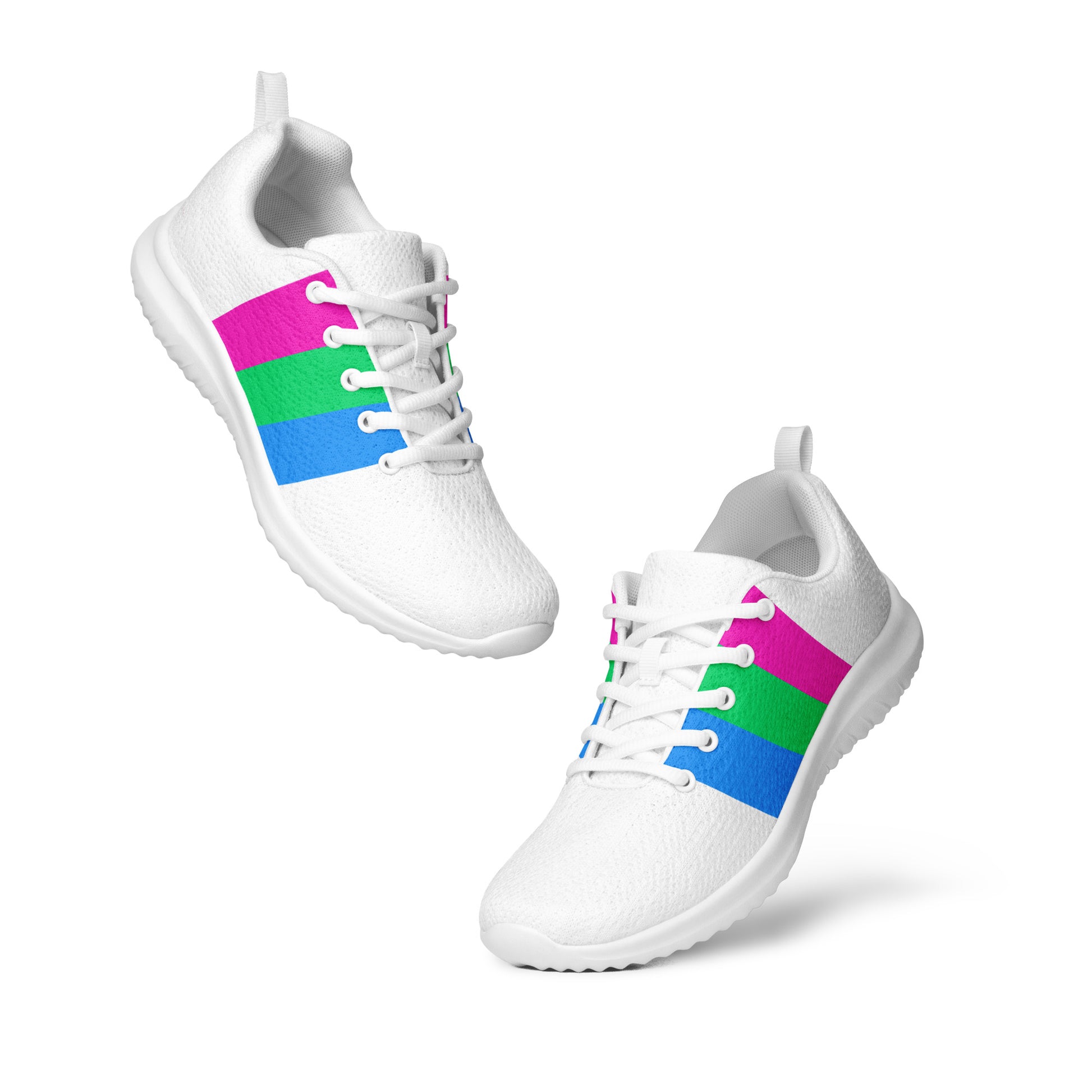 Polysexual Poly Pride Flag Women’s Athletic Shoes womens-athletic-shoes-white-front-641dedb432f0b