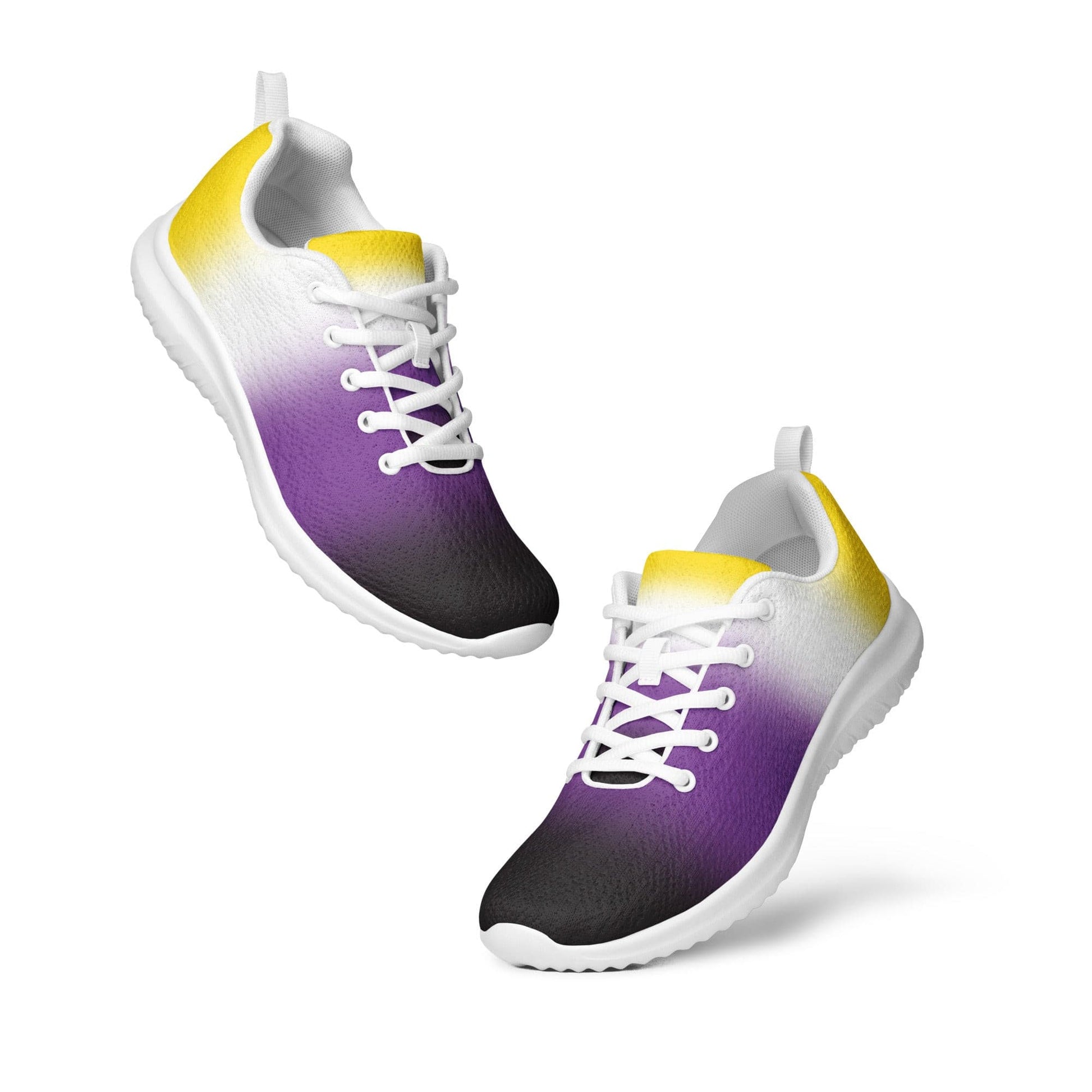 Nonbinary Enby Pride Women’s Athletic Shoes in Ombre womens-athletic-shoes-white-front-641e2d5a25009