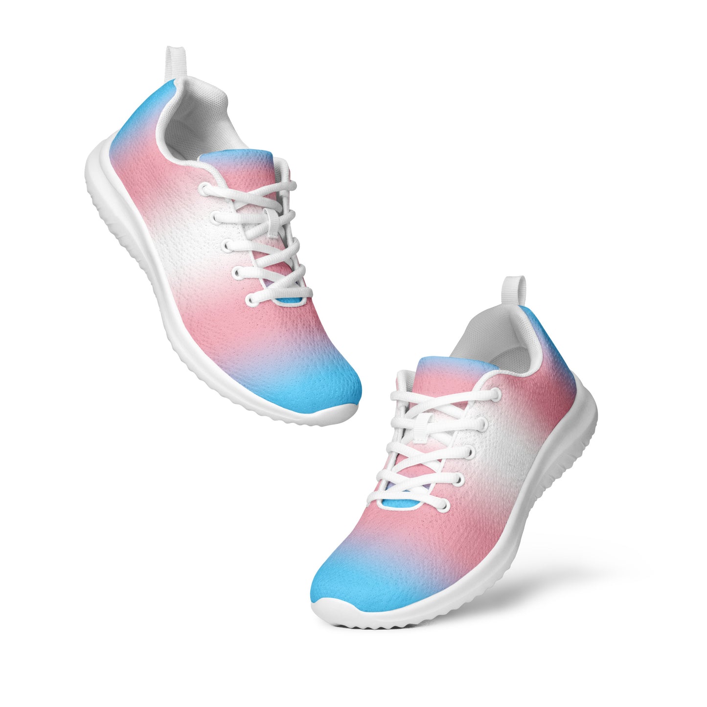 Transgender Trans Pride Women’s Athletic Shoes - Ombre womens-athletic-shoes-white-front-641e2d9b8f646